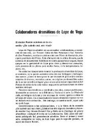 Colaboradores dramáticos de Lope de Vega / José López Tascón | Biblioteca Virtual Miguel de Cervantes