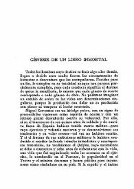 Génesis de un libro inmortal / Vicente de Pereda | Biblioteca Virtual Miguel de Cervantes