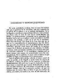 Ociosidad y sanchoquijotismo / Francisco Maldonado de Guevara | Biblioteca Virtual Miguel de Cervantes
