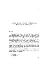 Mujer, amor, celos y matrimonio vistos por Cervantes / Ricardo del Arco | Biblioteca Virtual Miguel de Cervantes