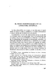 El signo existencialista en la literatura española / Isidoro Montiel García | Biblioteca Virtual Miguel de Cervantes