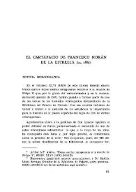 El Cartapacio de Francisco Morán de la Estrella (ca.1585) / Arthur L.-F. Askins | Biblioteca Virtual Miguel de Cervantes