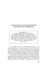 Fundación de las dos primeras universidades españolas / Enrique Sánchez Reyes | Biblioteca Virtual Miguel de Cervantes