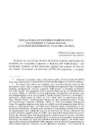 Notas para un estudio comparativo de Lugones y Valle-Inclán. ("Lunario sentimental" y "La Pipa de Kif") / Allen W. Phillips | Biblioteca Virtual Miguel de Cervantes
