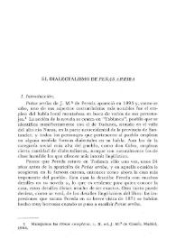 El dialectalismo de "Peñas arriba" / Ralph Penny | Biblioteca Virtual Miguel de Cervantes