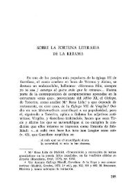 Sobre la fortuna literaria de la retama / Rosa Navarro Durán | Biblioteca Virtual Miguel de Cervantes