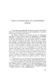 Coplas desconocidas del Comendador Román / Ana M.ª Álvarez Pellitero | Biblioteca Virtual Miguel de Cervantes