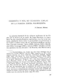 Cuarenta y dos y no cuarenta coplas en la famosa elegía manriqueña / José J. Labrador ; C. Ángel Zorita ; Ralph A. DiFranco | Biblioteca Virtual Miguel de Cervantes