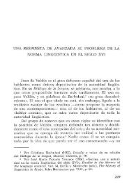 Una respuesta de avanzada al problema de la norma lingüística en el siglo XVI / Carlos Moriyón Mojica | Biblioteca Virtual Miguel de Cervantes
