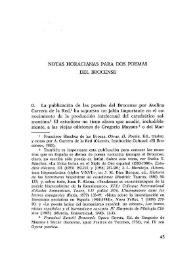 Notas horacianas para dos poemas del Brocense / Antonio Ramajo Caño | Biblioteca Virtual Miguel de Cervantes