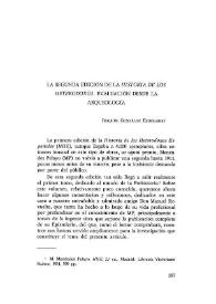 La segunda edición de la "Historia de los Heterodoxos". Evaluación desde la Arqueología / Joaquín González Echegaray | Biblioteca Virtual Miguel de Cervantes