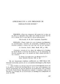 Aproximación a los prólogos de Emilia Pardo Bazán / Cristina Patiño Eírin | Biblioteca Virtual Miguel de Cervantes