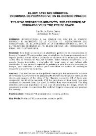 El rey ante sus súbditos. Presencia de Fernando VII en el espacio público / Emilio La Parra López | Biblioteca Virtual Miguel de Cervantes