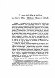 El trueque de la villa de Santillana que hicieron el Abad y Cabildo con el Duque del Infantado / Mateo Escagedo Salmón | Biblioteca Virtual Miguel de Cervantes