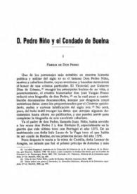 Don Pedro Niño y el Condado de Buelna / Ángel González Palencia | Biblioteca Virtual Miguel de Cervantes