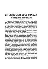 Un libro de don José Somoza o, si se quiere, un articulito / José R. Lomba  | Biblioteca Virtual Miguel de Cervantes