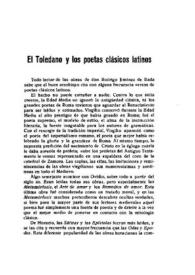 El Toledano y los poetas clásicos latinos / Emilio Alarcos | Biblioteca Virtual Miguel de Cervantes