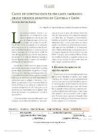 Casos de continuidad en enclaves sagrados desde tiempos remotos en Castilla y León / Antonio Bellido Blanco | Biblioteca Virtual Miguel de Cervantes