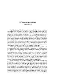 Nigel Glendinning (1929-2013) / Philip Deacon | Biblioteca Virtual Miguel de Cervantes