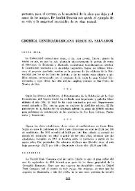 Crónica centroamericana desde El Salvador / C. H. | Biblioteca Virtual Miguel de Cervantes