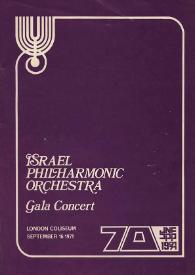 Israel Philarmonic Orchestra : Gala Concert | Biblioteca Virtual Miguel de Cervantes