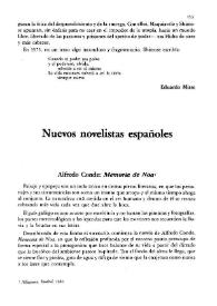 Nuevos novelistas españoles / Miguel Manrique | Biblioteca Virtual Miguel de Cervantes