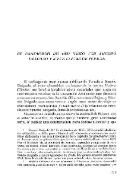 El Santander de 1887 visto por Sinesio Delgado y siete cartas de Pereda / Salvador García Castañeda | Biblioteca Virtual Miguel de Cervantes