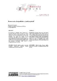 Democracia, desigualdades y justicia global / Rodolfo Vázquez | Biblioteca Virtual Miguel de Cervantes