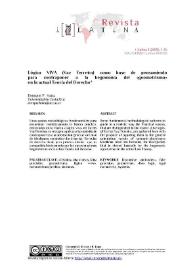 "Lógica VIVA" (Vaz Ferreira) como base de pensamiento para contraponer a la hegemonia del "geometrismo" en la actual Teoría del Derecho [Reseña] / Enrique P. Haba | Biblioteca Virtual Miguel de Cervantes