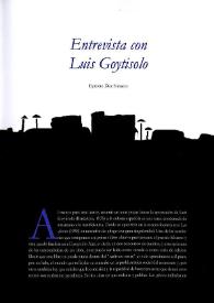Entrevista con Luis Goytisolo / Epicteto Díaz Navarro | Biblioteca Virtual Miguel de Cervantes