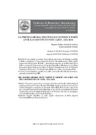 La prensa liberal española en Londres y París ante la Constitución de Cádiz. 1824-1830  / Joaquín Varela Suanzes-Carpegna | Biblioteca Virtual Miguel de Cervantes