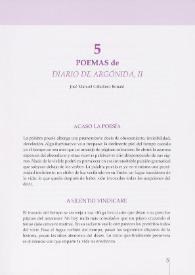 5 poemas inéditos de "Diario de argónida II" / de José Manuel Caballero Bonald | Biblioteca Virtual Miguel de Cervantes