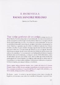 Entrevista a Rafael Sánchez Ferlosio / Epicteto José Díaz Navarro | Biblioteca Virtual Miguel de Cervantes