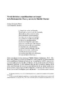 Novela histórica y republicanismo en tiempos de la Restauración: "Ocaso y aurora" de Matilde Cherner / Helena Establier Pérez | Biblioteca Virtual Miguel de Cervantes