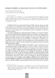 Rojas Zorrilla: balance de un centenario  / Rafael González Cañal | Biblioteca Virtual Miguel de Cervantes