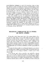 Realidad e irrealidad en la poesía de Elena Andrés / Ana María Fagundo | Biblioteca Virtual Miguel de Cervantes