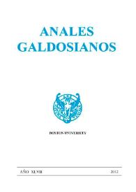 Anales galdosianos. Año XLVII, 2012 | Biblioteca Virtual Miguel de Cervantes