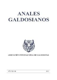 Anales galdosianos. Año XLVIII, 2013 | Biblioteca Virtual Miguel de Cervantes
