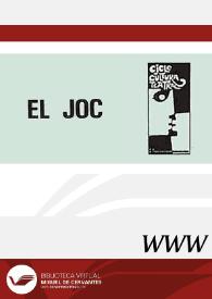 El Joc (1970) [Ficha de espectáculo] | Biblioteca Virtual Miguel de Cervantes
