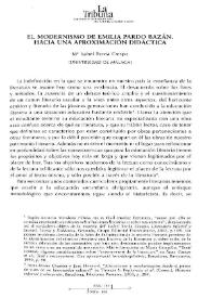 El modernismo de Emilia Pardo Bazán. Hacia una aproximación didáctica / M.ª Isabel Borda Crespo | Biblioteca Virtual Miguel de Cervantes