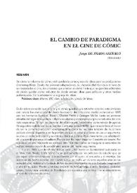 El cambio de paradigma en el cine de cómic / Jorge de Prada Arévalo | Biblioteca Virtual Miguel de Cervantes