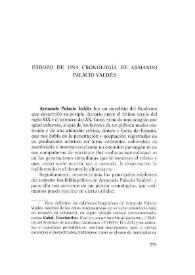 Esbozo de una cronología de Armando Palacio Valdés / José Luis Campal Fernández | Biblioteca Virtual Miguel de Cervantes