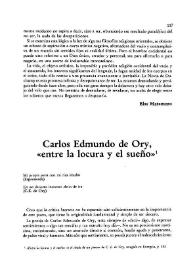 Carlos Edmundo de Ory: "entre la locura y el sueño" / Diego Martínez Torrón | Biblioteca Virtual Miguel de Cervantes