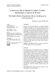 La biblioteca de la Fundación Rafael Chirbes: Anotaciones y marcas de lectura / Jacobo Llamas Martínez | Biblioteca Virtual Miguel de Cervantes