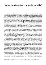 Sobre un detective con mala estrella / Francisco J. Satué | Biblioteca Virtual Miguel de Cervantes