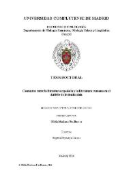 Contactos entre la literatura española y la literatura rumana en el ámbito de la traducción [Selección] / Ofelia Mariana Uta Burcea ; directora de la tesis Eugenia Popeangă Chelaru | Biblioteca Virtual Miguel de Cervantes