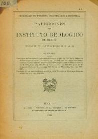 Parergones del Instituto Geológico de México. Tomo V. Números 6 a 8 | Biblioteca Virtual Miguel de Cervantes