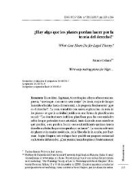 ¿Hay algo que los planes puedan hacer por la teoría del derecho? / Bruno Celano ; traducción de Federico José Arena | Biblioteca Virtual Miguel de Cervantes