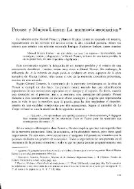 Proust y Mujica Láinez : la memoria asociativa / Herbert Craig | Biblioteca Virtual Miguel de Cervantes