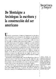 De Montaigne a Arciniegas: la escritura y la construcción del ser americano / Consuelo Triviño | Biblioteca Virtual Miguel de Cervantes
